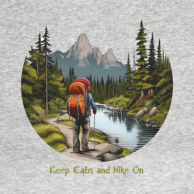 Keep Calm and Hike On Tee by Gelo Kavon